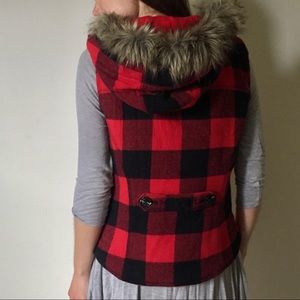 Mossimo Buffalo Plaid Vest Sz M